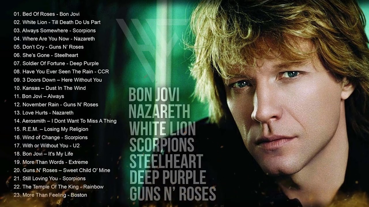 Bon jovi, Air Supply, Scorpions, Aerosmith, Led Zeppelin, Nirvana   Slow Rock Love Song 70s 80s 90s