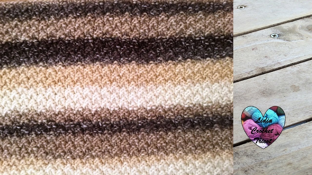 Tricot Point de riz double / Dos agujas punto arroz doble