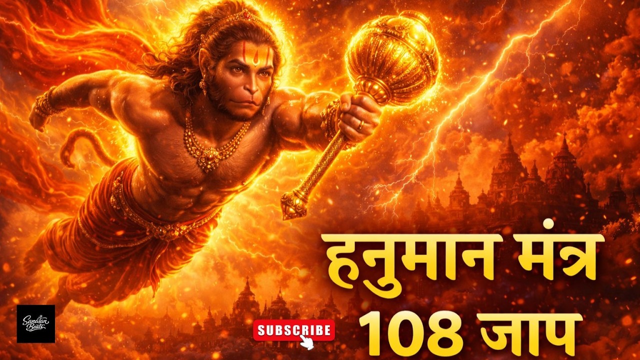 Hanuman Mantra Jaap 🔥 | Om Namo Bhagavate Hanumate | Positive Energy Mantra #hanumanji #mantra #new