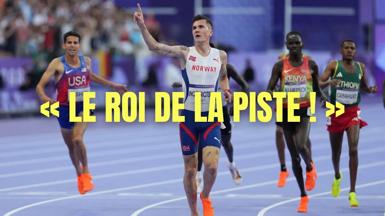 JO PARIS 2024 - Série 2 du 5000m avec Jakob Ingebrigtsen 🇳🇴