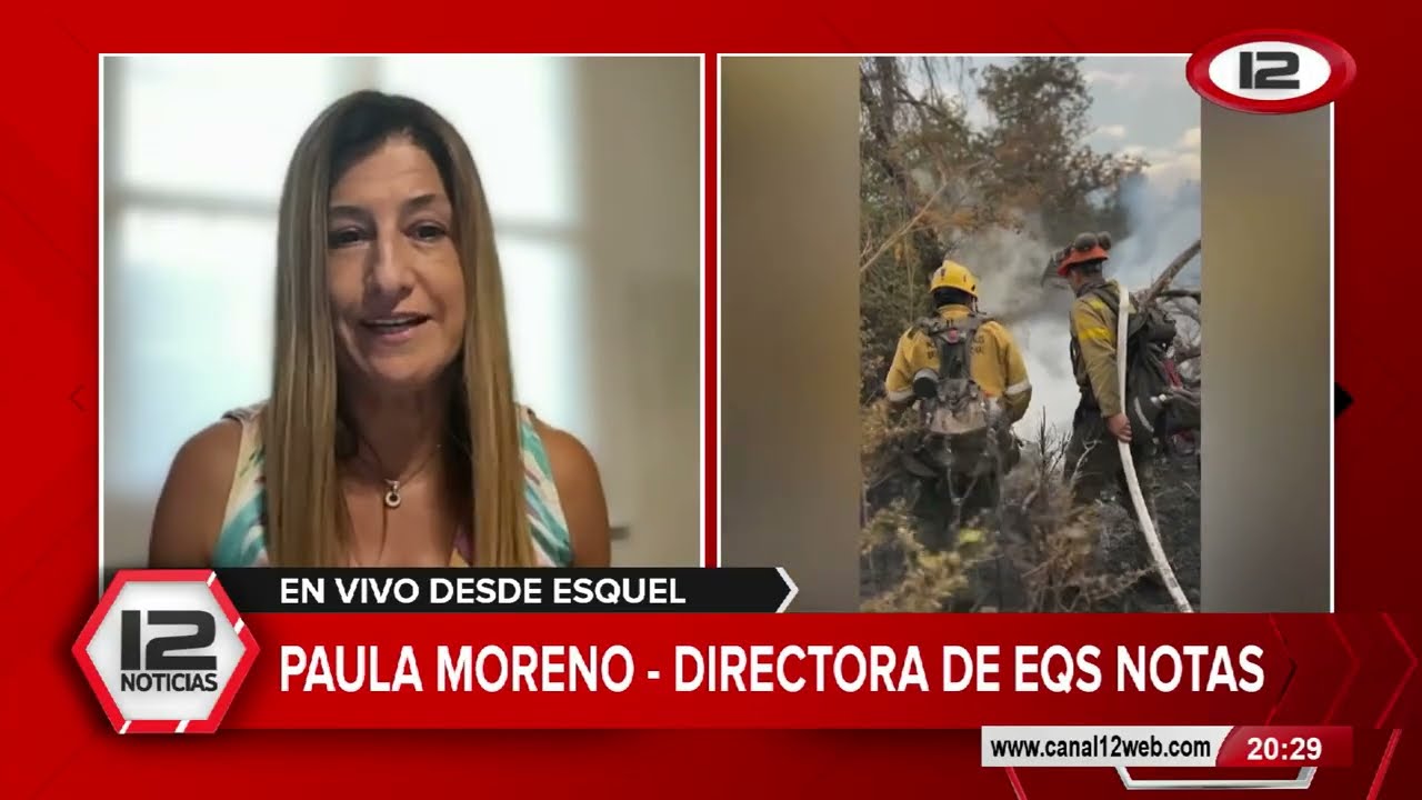 CHUBUT | INCENDIOS EN LA CORDILLERA: NOTA EN VIVO CON PAULA MORENO