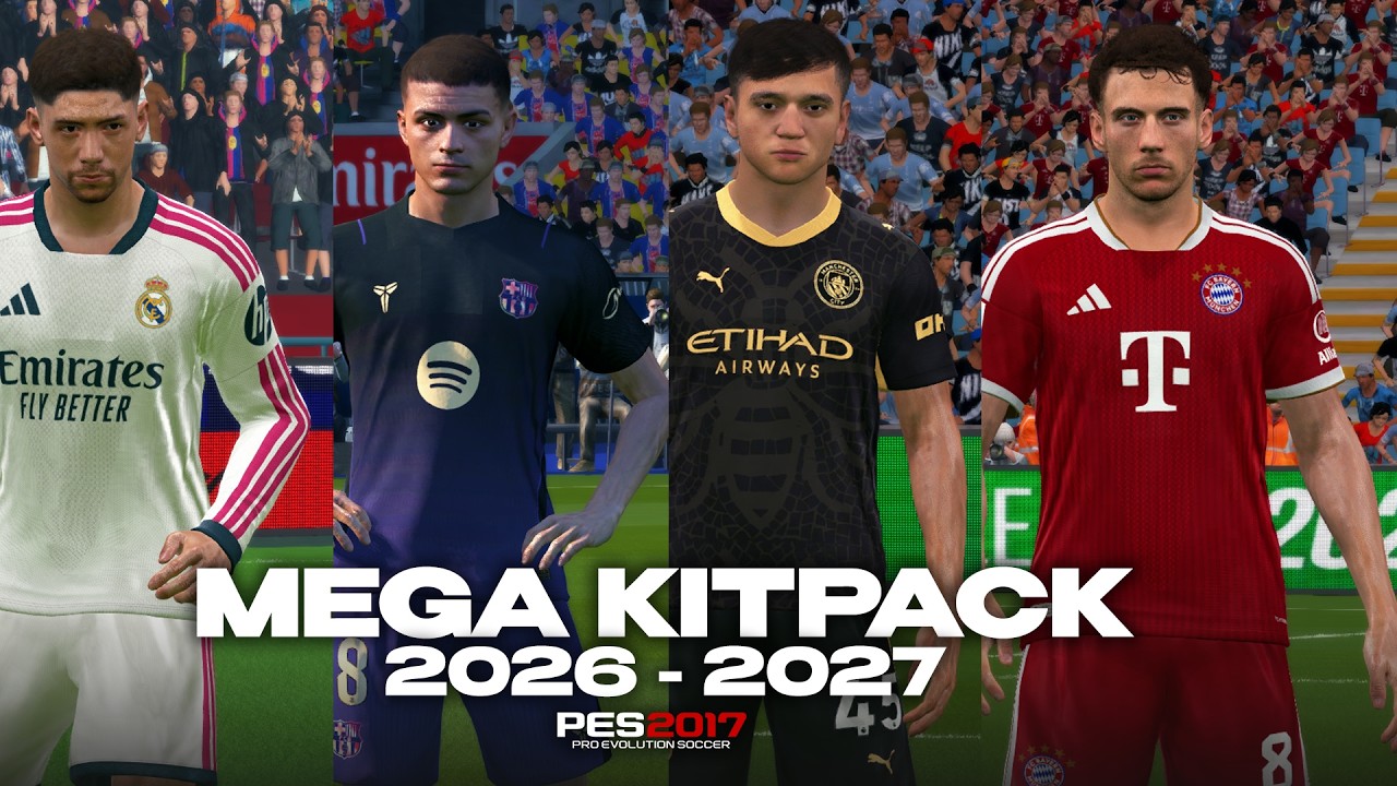PES 2017 Mega Kitpack 2027 | Home, Away & Third Kits