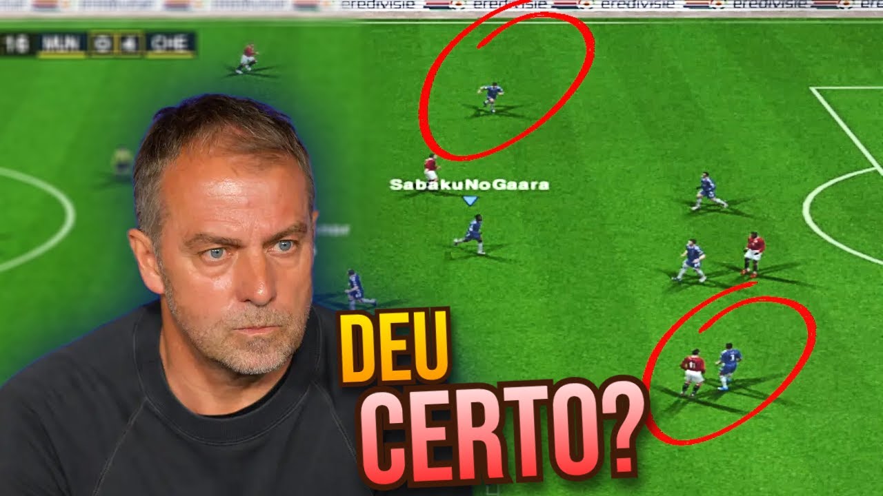 TESTEI a ESTRATÉGIA de HANSI FLICK no PES 6 ONLINE de PS2!