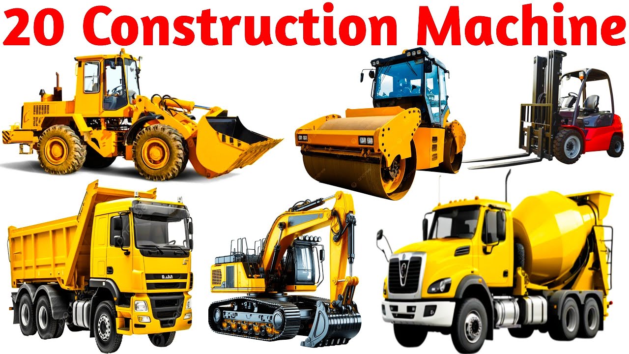 कंस्ट्रक्शन व्हीकल नेम ||Construction Vehicle name learning || हिंदी और इंग्लिश मीडियम || किड्स 