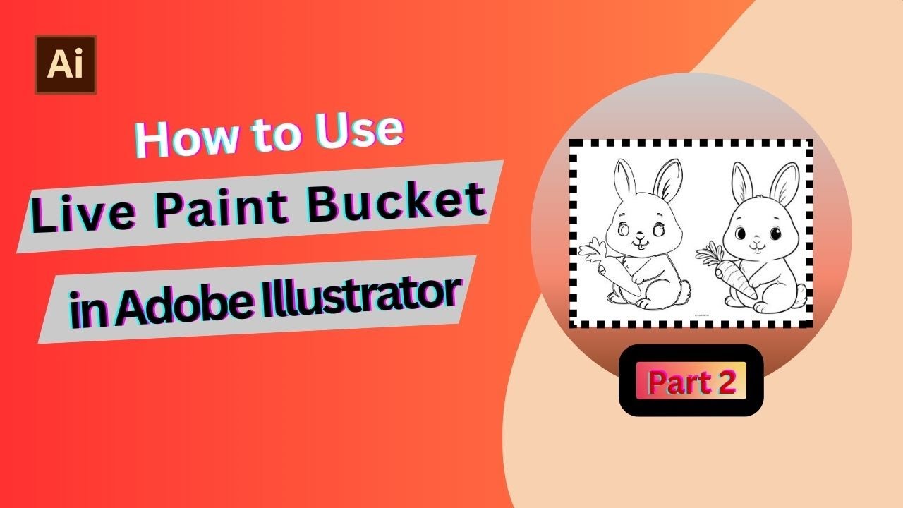 How to Use Live Paint Bucket Tool in Illustrator||Live Paint  Bucket  Tool in Adobe Illustrator