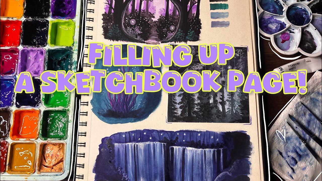 SKETCHBOOK DIARIES - purples and blues!!💙💜