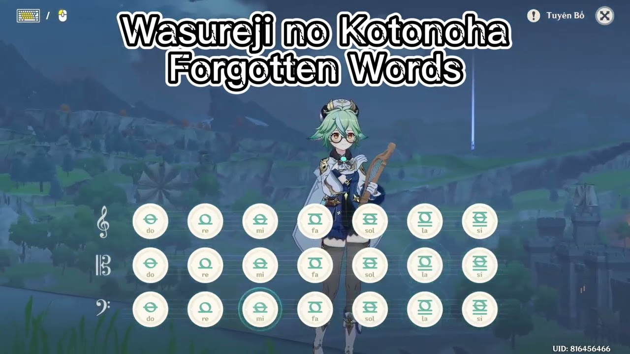 Wasureji no Kotonoha  (Forgotten Words) [Genshin Impact - Windsong Lyre]