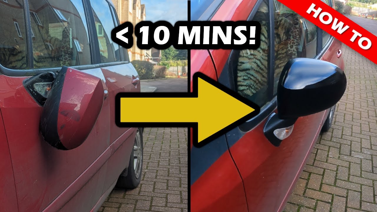Как установить боковое зеркало в сборе на Renault Modus