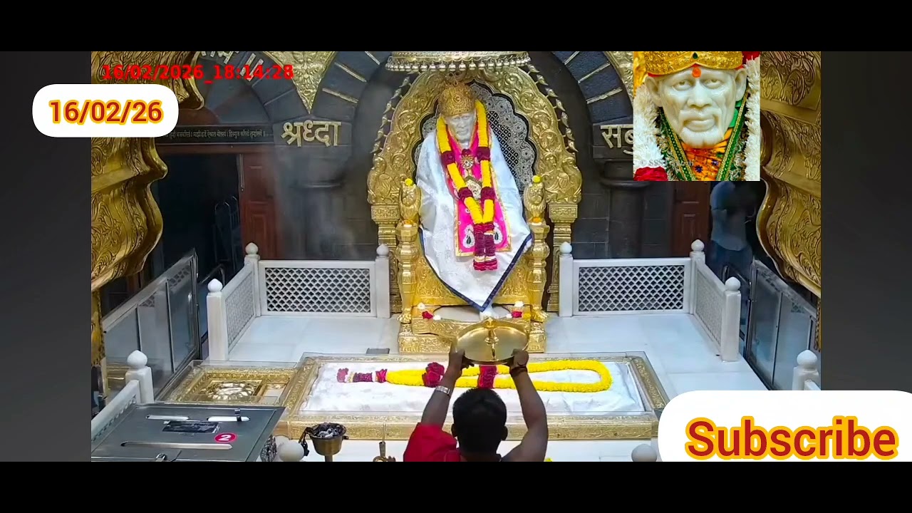 Sai Baba Darshan Live Dhoop Aarti 16/02/26