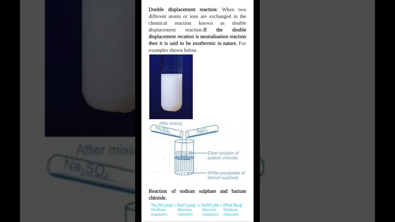 DOUBLE DISPLACEMENT REACTION