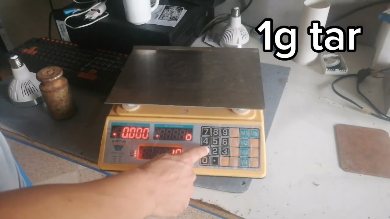 ضبط حساسية الميزان نوع mizan factory على واحد غرام
