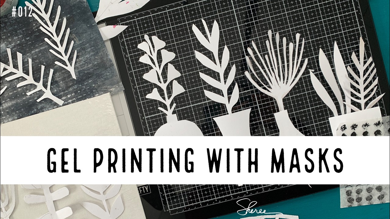 Gel Print w/ YOUR Handmade Masks | Totally ORIGINAL Art