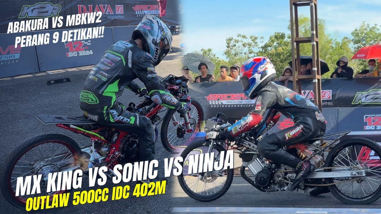 MX King Abakura VS MBKW2‼️ Ninja Kemana⁉️Outlaw 500cc IDC 402 Meter di Lanud Gading