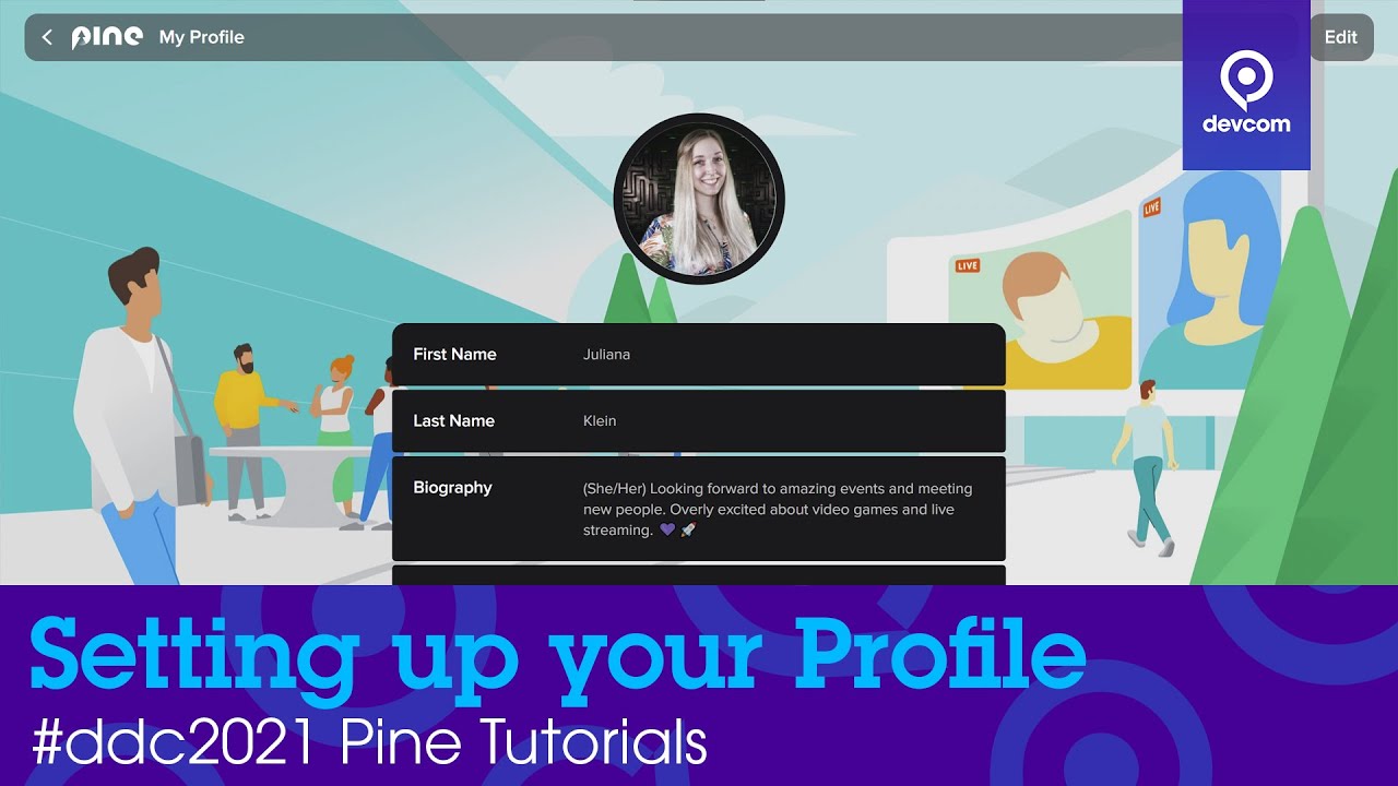 How to set up your Profile in Pine | devcom Developer Conference 2021
