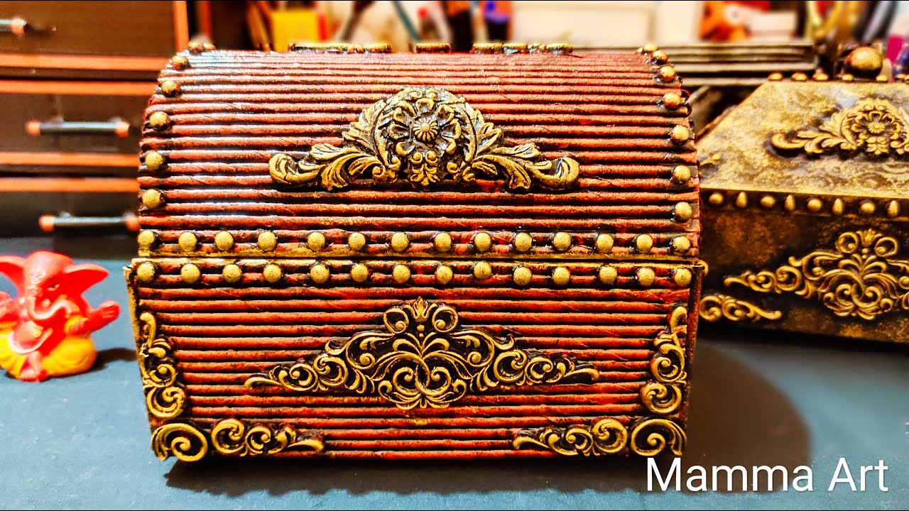 Newspaper Jewellery Box l Newspaper Jewellery Box Making l  Jewellery Box DIY | Caixa de jóias