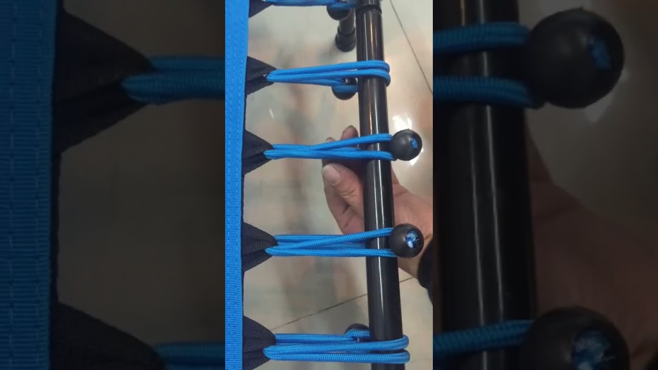 How to install the elastic rope of a trampoline？ #fitness #jumping #sport #trampoline #happy