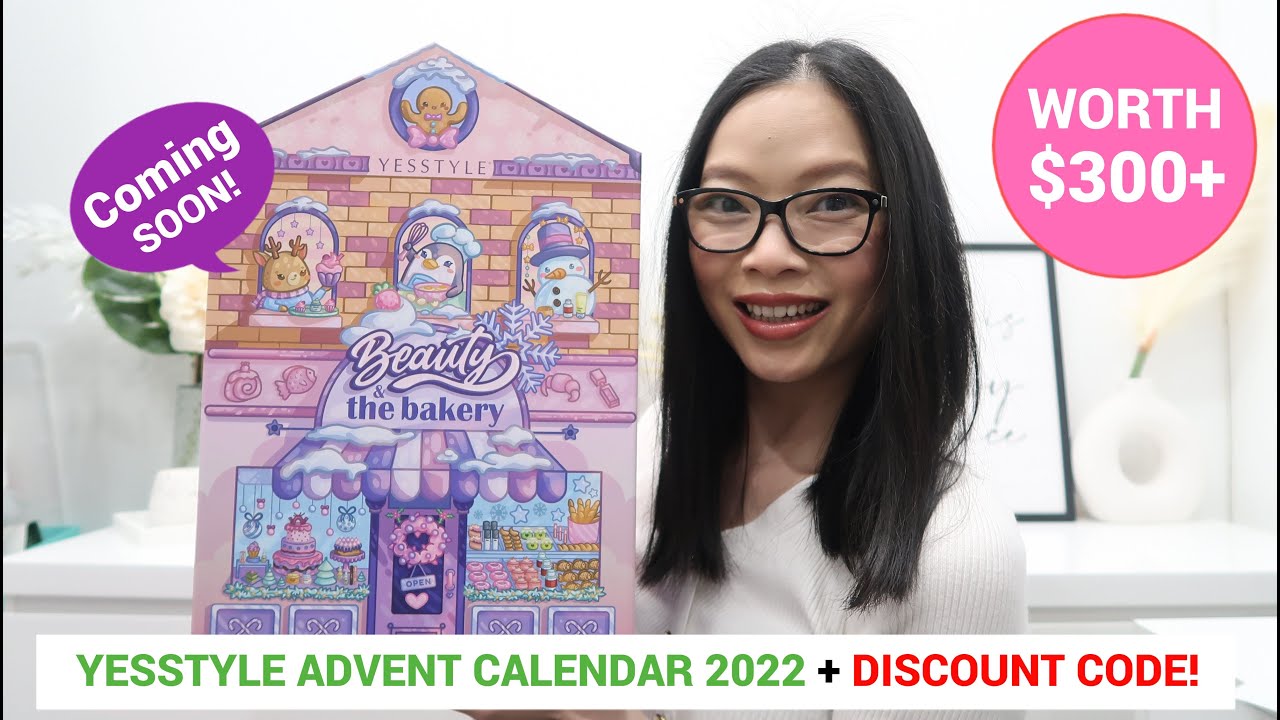 YESSTYLE ADVENT CALENDAR 2022 “BEAUTY & THE BAKERY” – FULL UNBOXING AND REVEAL! #adventcalendar2022