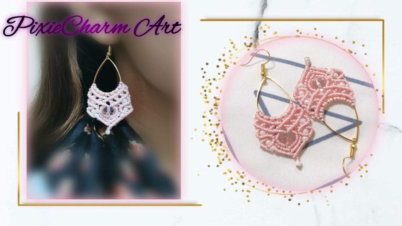 Micro macrame Earrings Tutorial | Anting-anting