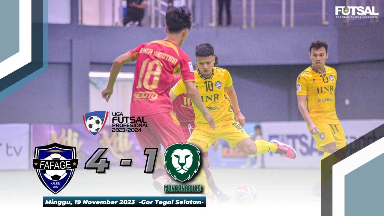 FULL MATCH LIGA FUTSAL PROFESIONAL 2023/2024 Fafage FC Menang Telak 4-1 atas Moncongbulo Muda