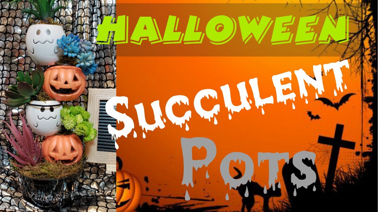 DIY Halloween Succulent Pots - Halloween Decorations - Paper to Masterpiece - Halloween projects