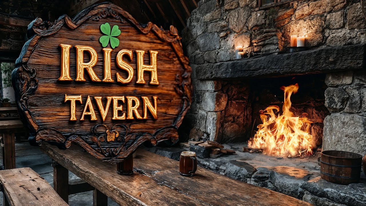 Warm Irish Folk | Cozy Tavern Music by the Fireplace