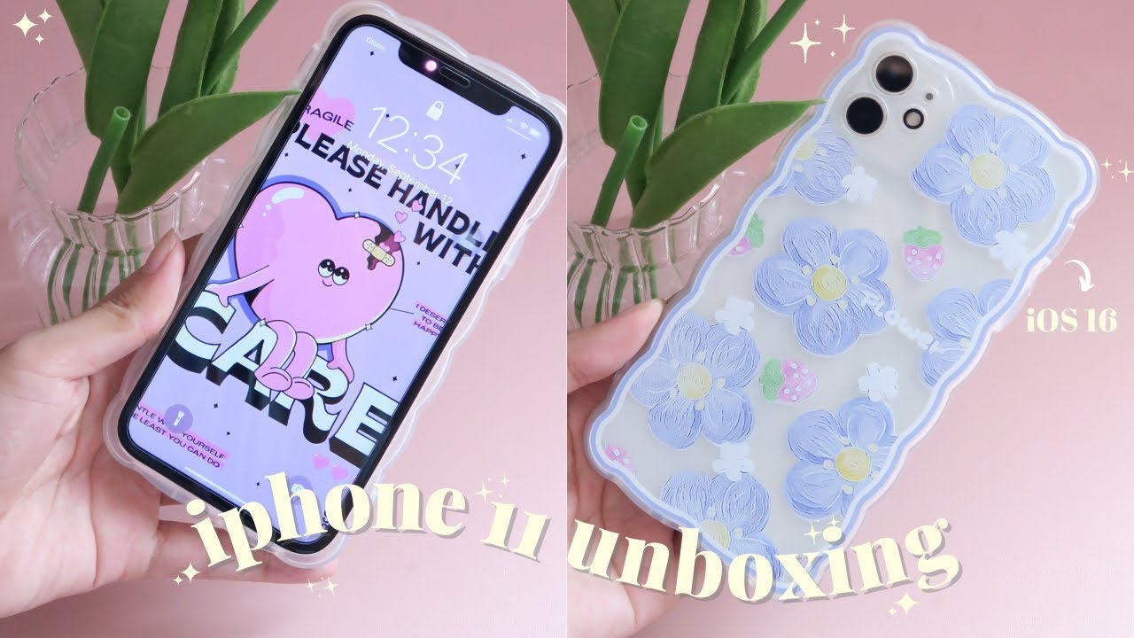 iphone 11 unboxing (iOS 16) + accessories & camera test 2022  ☁️