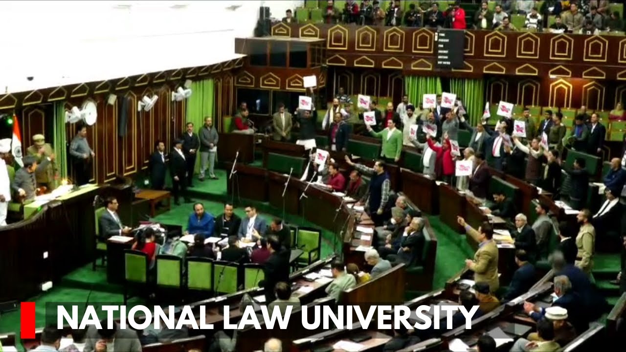 BJP MLAs protest In Assembly For Law Univ In Jammu
