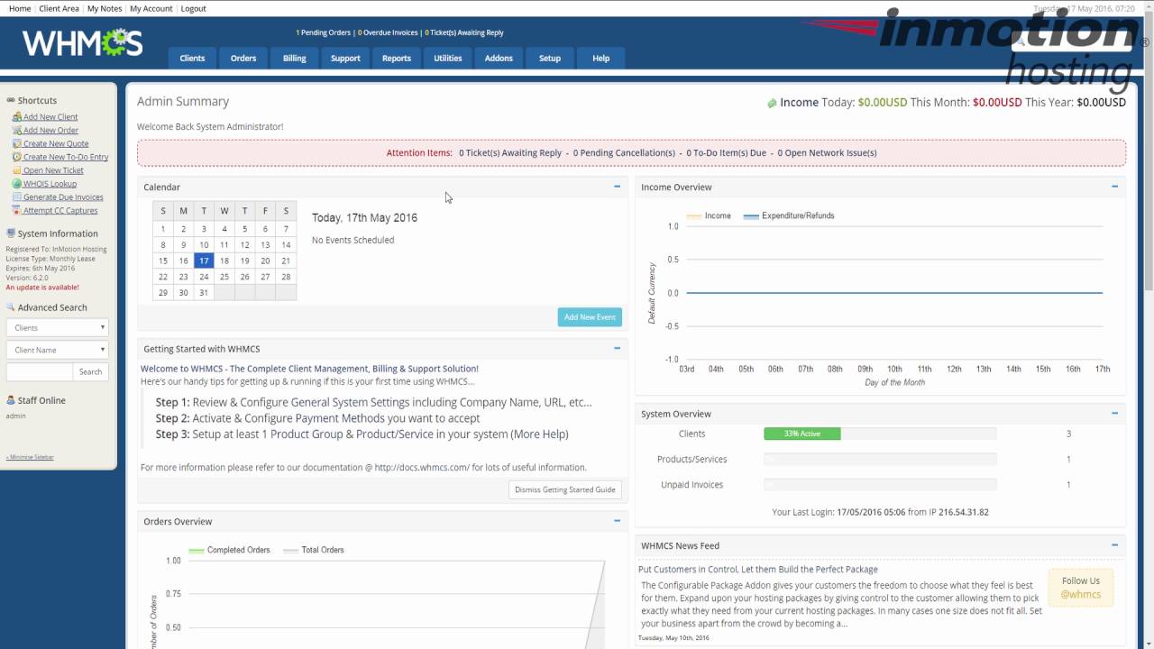 Reseller Overview using WHM and WHMCS