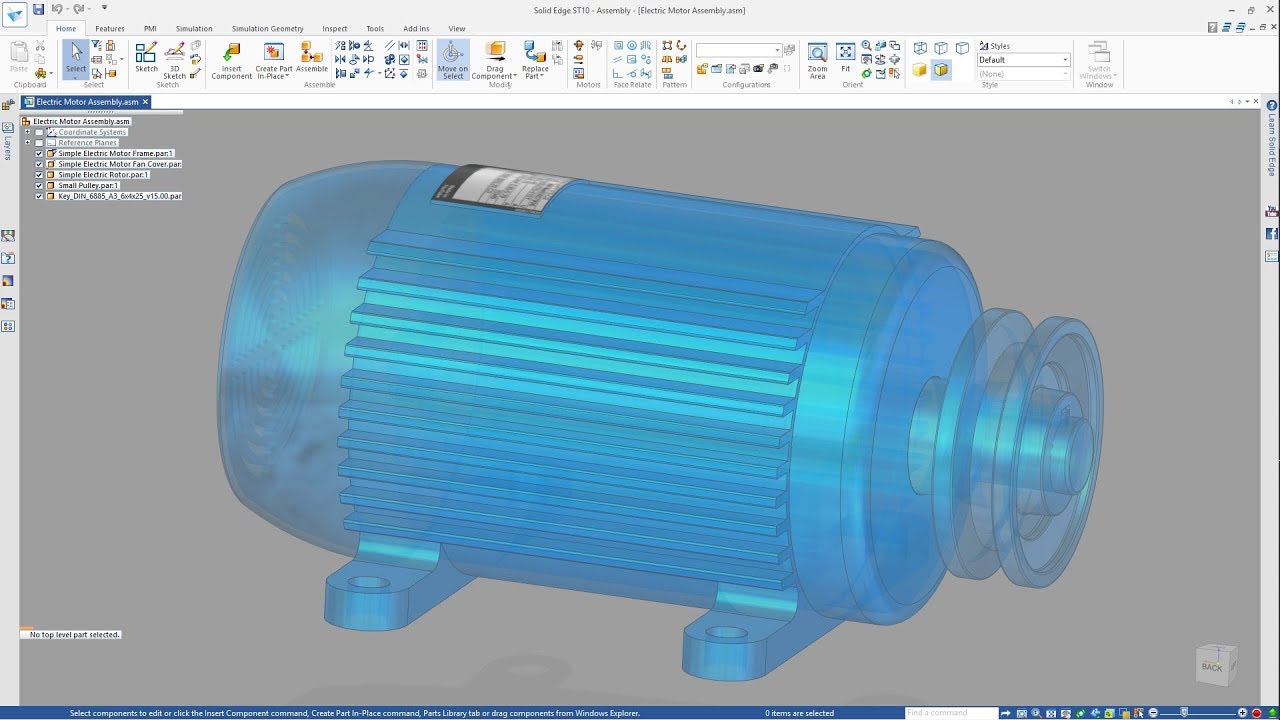 SOLID EDGE ST10 - ELECTRIC MOTOR ASSEMBLY