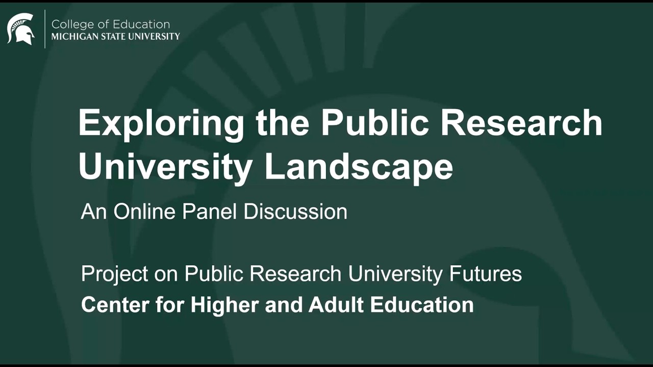 Project on Public Research Universities' Futures: Exploring the Public Research University Landscape