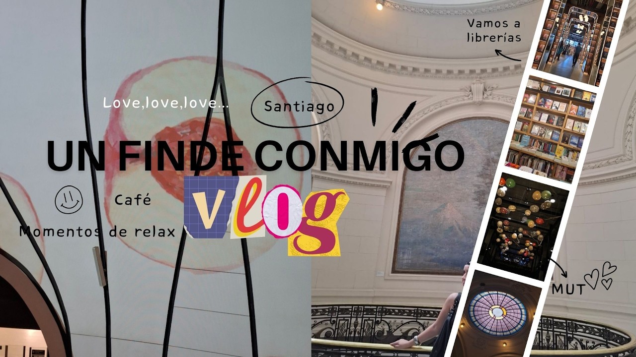 Visitando librerías en Santiago📚✨| MUT, café y comidita