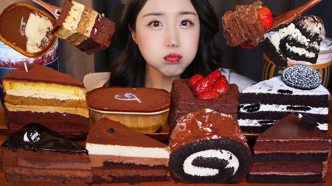 Шоколадная вечеринка🍫 Шоколадный торт АСМР Десерт МукбангㅣКекс ТирамисуㅣDessert Mukbang