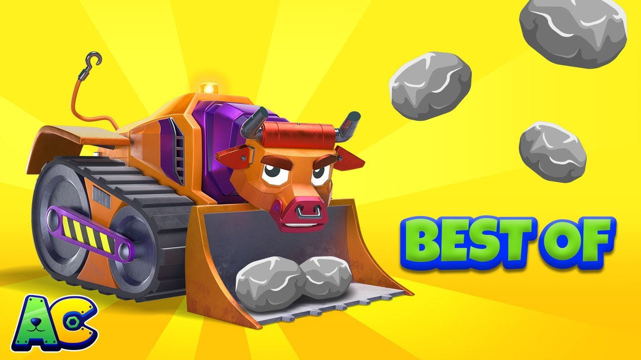 The Best of BULL BULLDOZER Cartoons | AnimaCars - Rescue Team | Trucks Videos for Children
