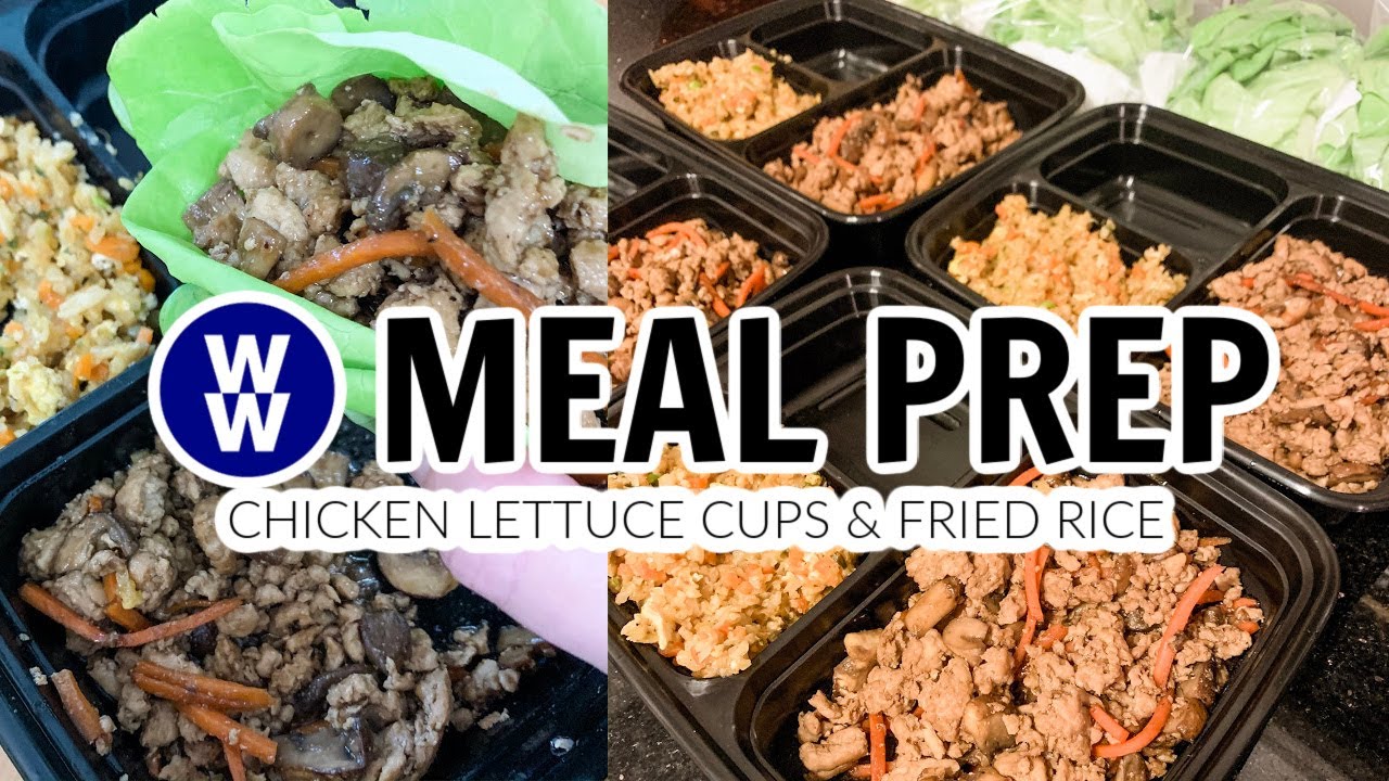EASY WW MEAL PREP FOR ALL PLANS💜💙💚CHICKEN LETTUCE CUPS & FRIED RICE