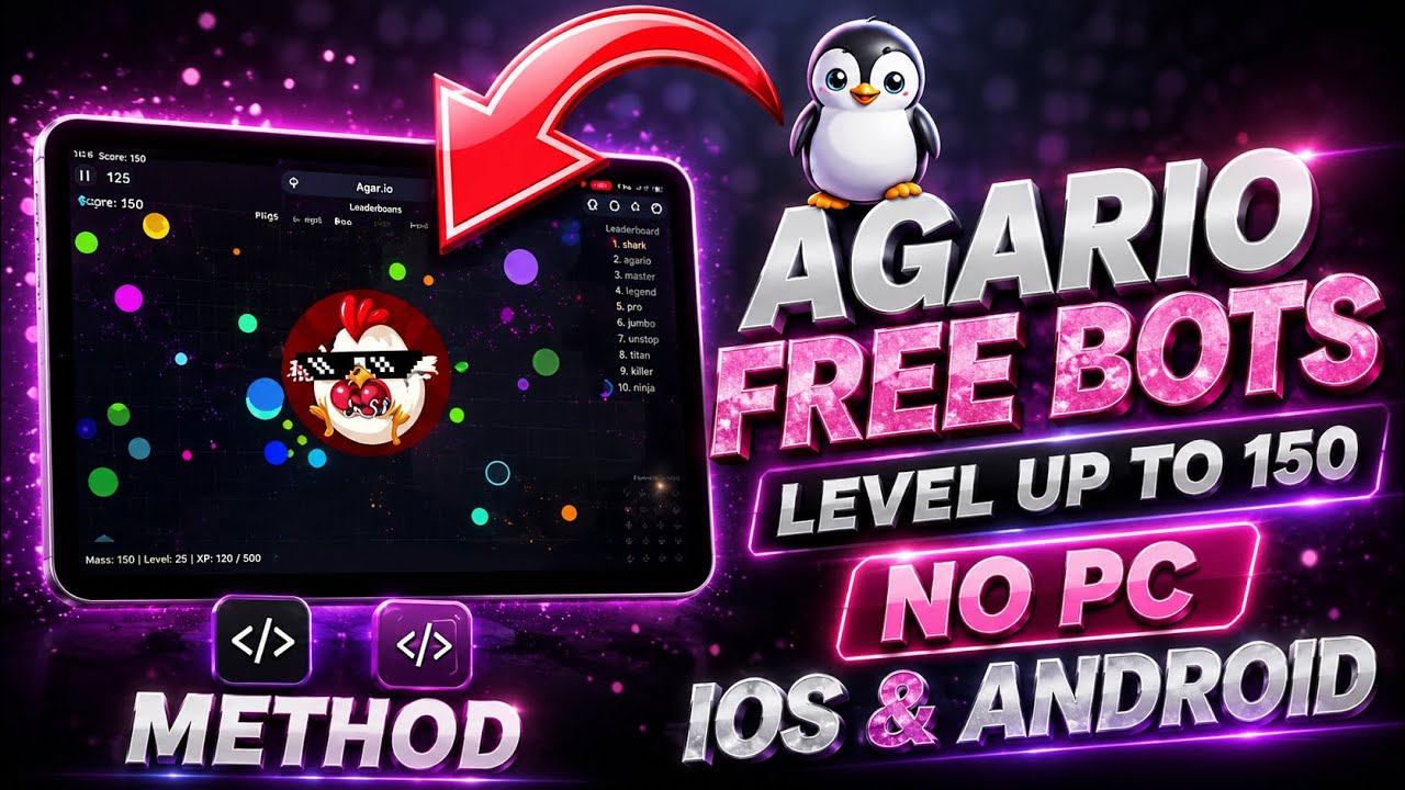 AGAR.IO FREE BOTS & LEVEL UP TO 1-150 – NO PC – IOS & ANDROID