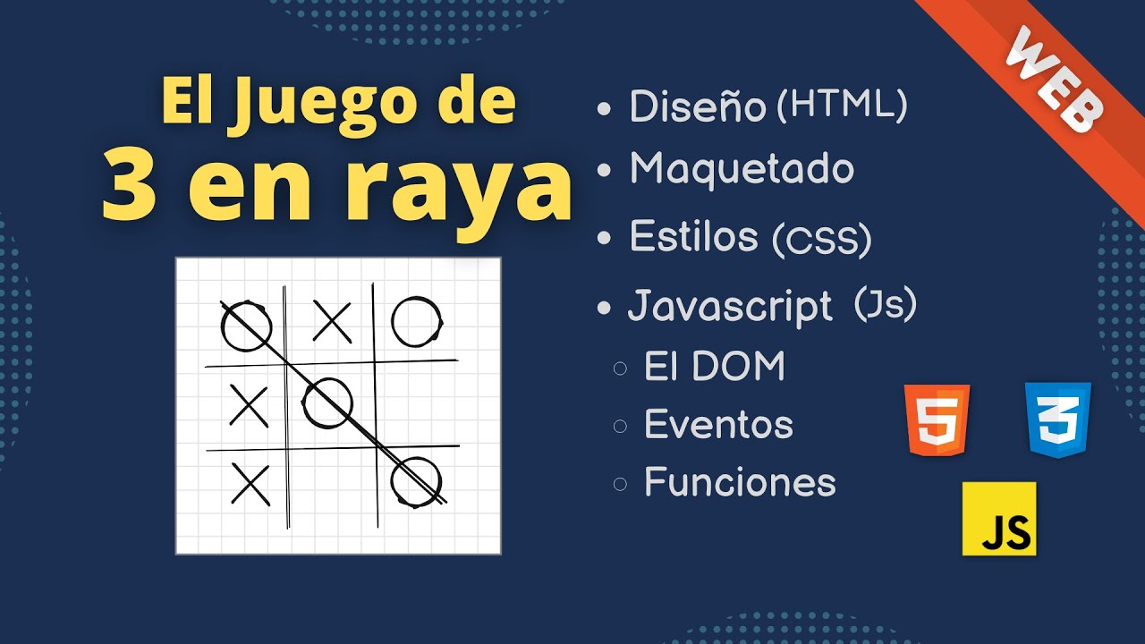 El juego de 3 en raya minimalista paso a paso