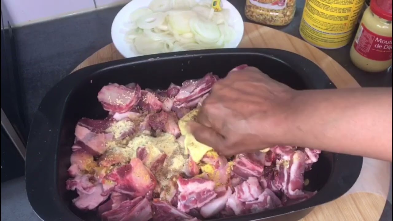 Recette facile à réaliser - Viande de chèvre cuit au four ( Ntaba )