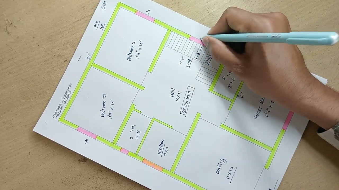 25x35 का घर का नक्शा || 3bhk house plan with vastu || 25x35  house plan #gharkanaksha #houseplan