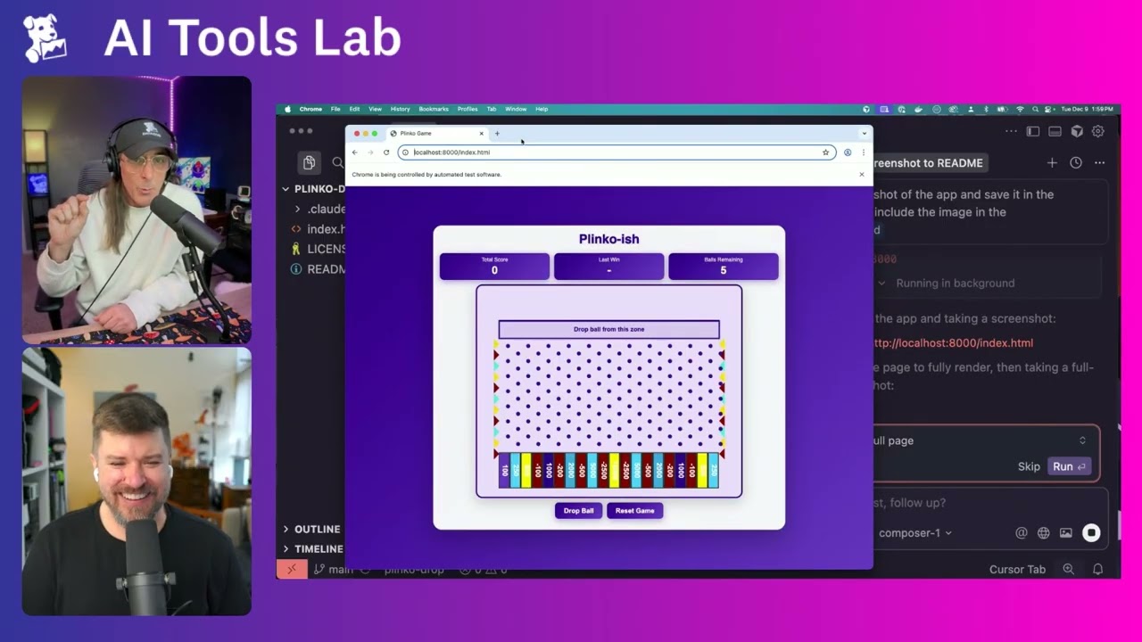 Automating Screenshot Capture with Cursor 2.0's Built-in Browser