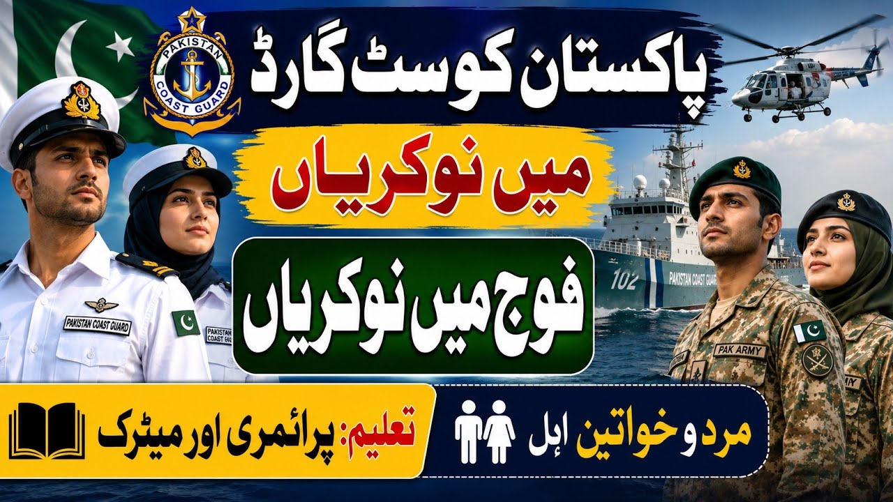 Pakistan Coast Guard Jobs 2026 | Pakistan Army Jobs | Sipahi Jobs | Clerk Jobs | Apply Online