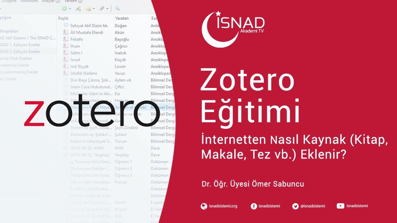 Zotero Eğitimi 2: İnternetten Nasıl Kaynak (Kitap, Makale, Tez vb.) Eklenir?