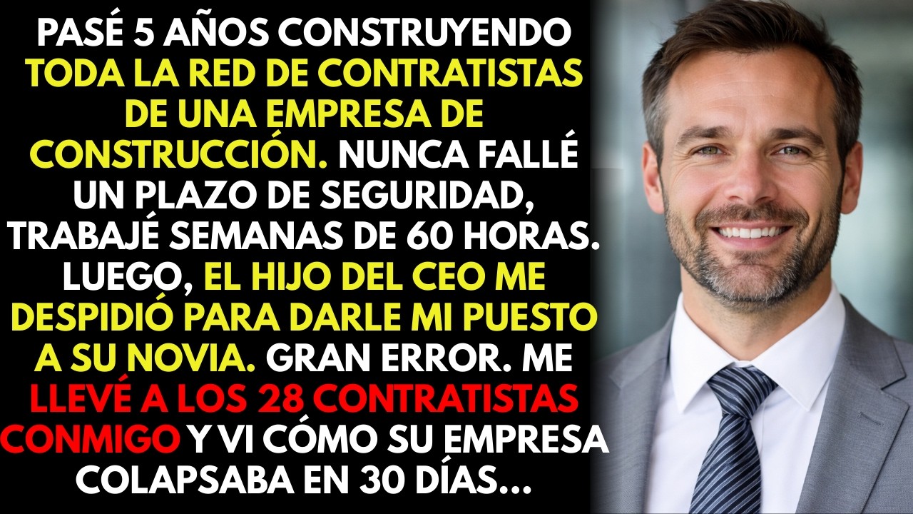 Me despidió el hijo del CEO… y me llevé a sus 28 contratistas conmigo | Venganza empresarial