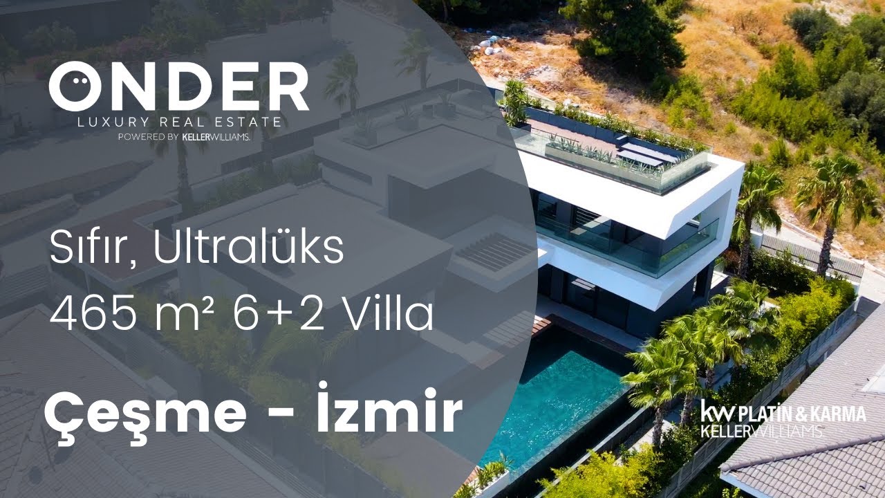 Çeşme'de Satılık, Sıfır, 6+2, Havuzlu, Akıllı Villa