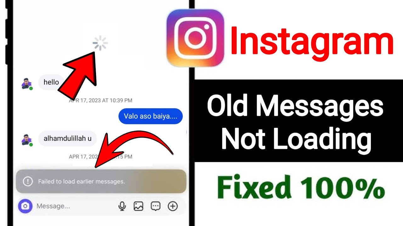 Fix Instagram Old Messages Not Showing Problem | Instagram Chat Loading Error Problem
