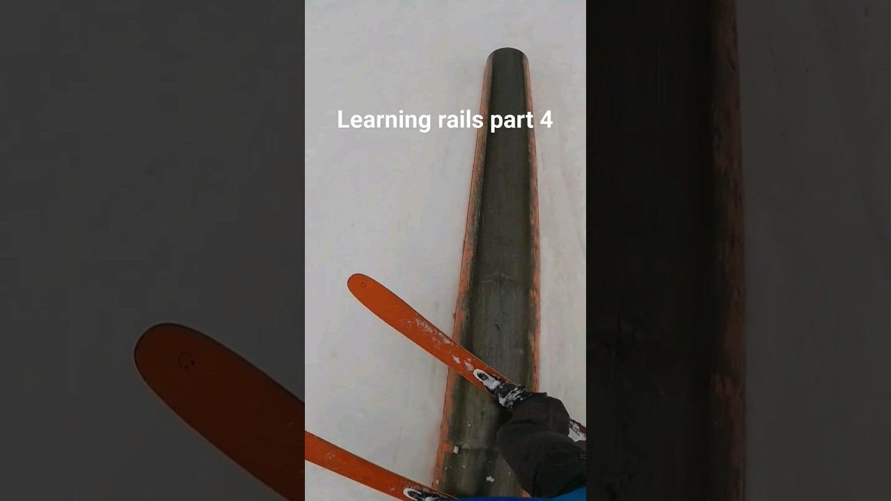 Learning to grind a rail part 4 #skiing