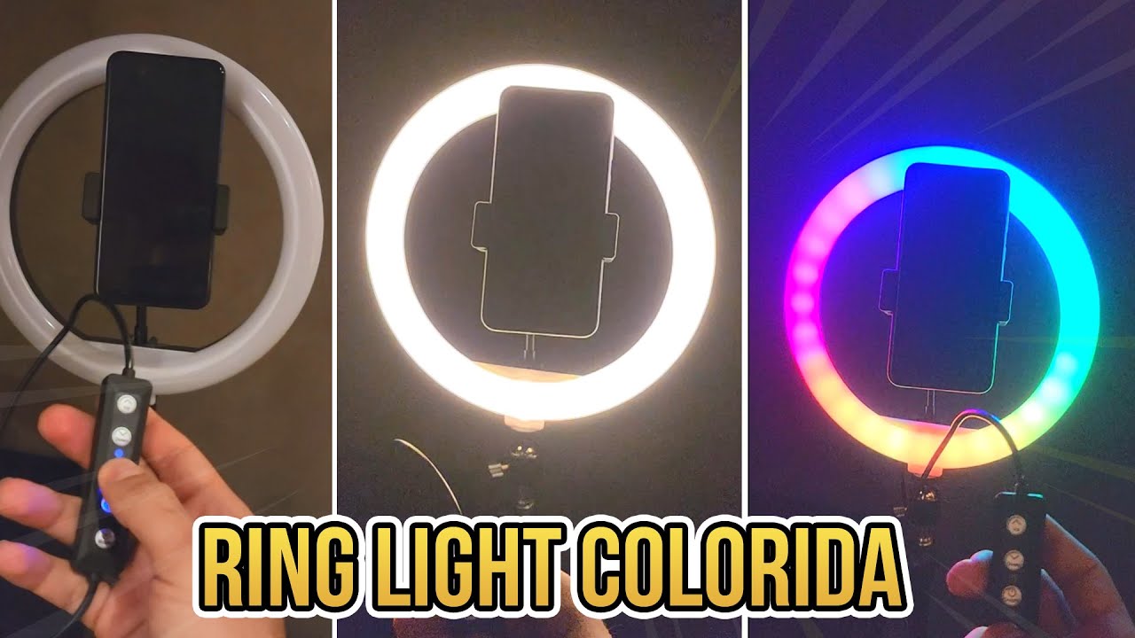 Ring Light Colorida: Como Montar tripé Ring Light RGB26 RGB LED + Teste de Iluminação