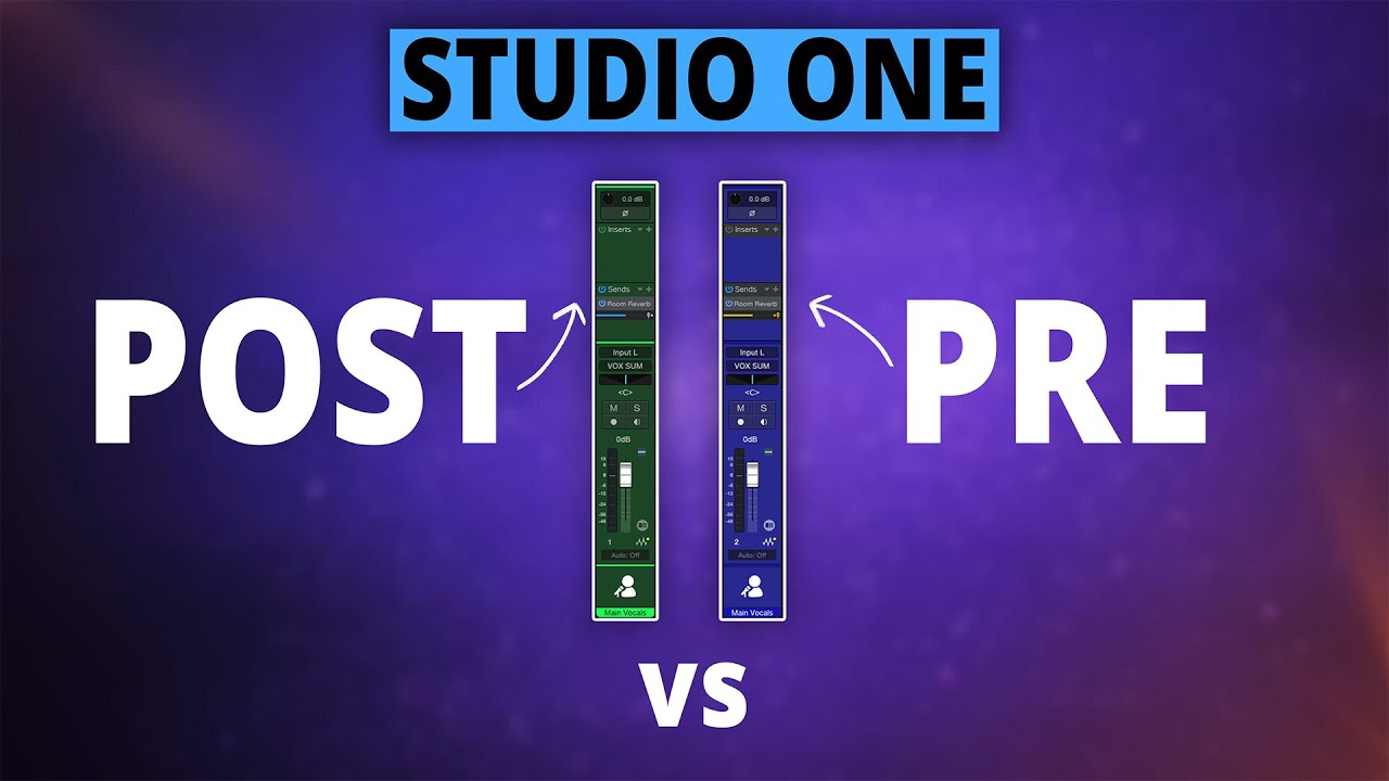 Should you use POST or PRE fader in Studio One?
