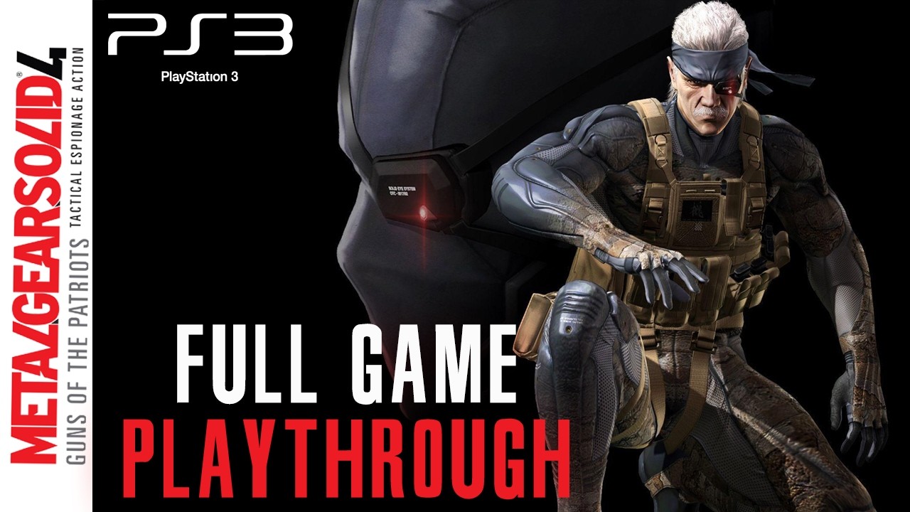 Metal Gear Solid 4 PS3 - FULL GAME WALKTHROUGH - No Commentary