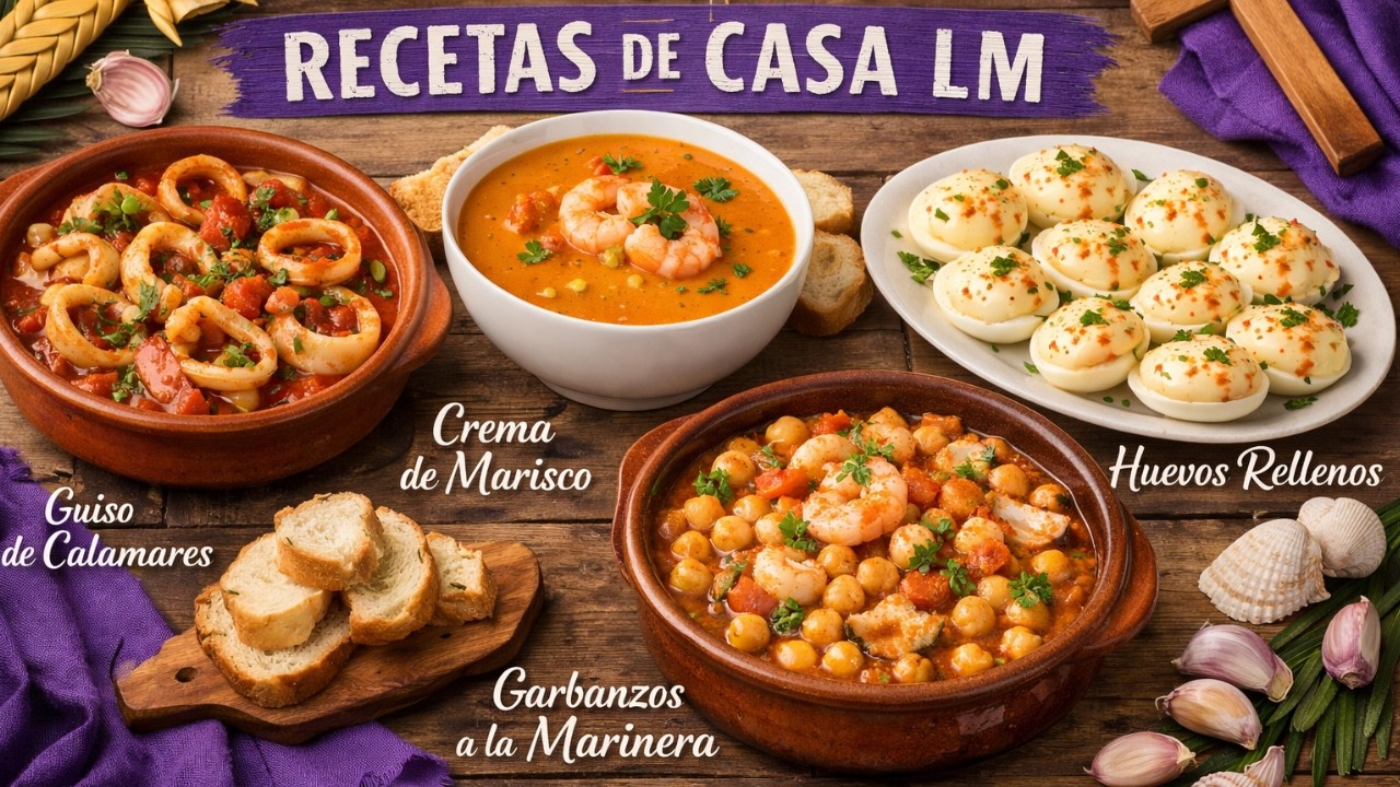 4 RECETAS PERFECTAS PARA SEMANA SANTA | Menú casero fácil y delicioso