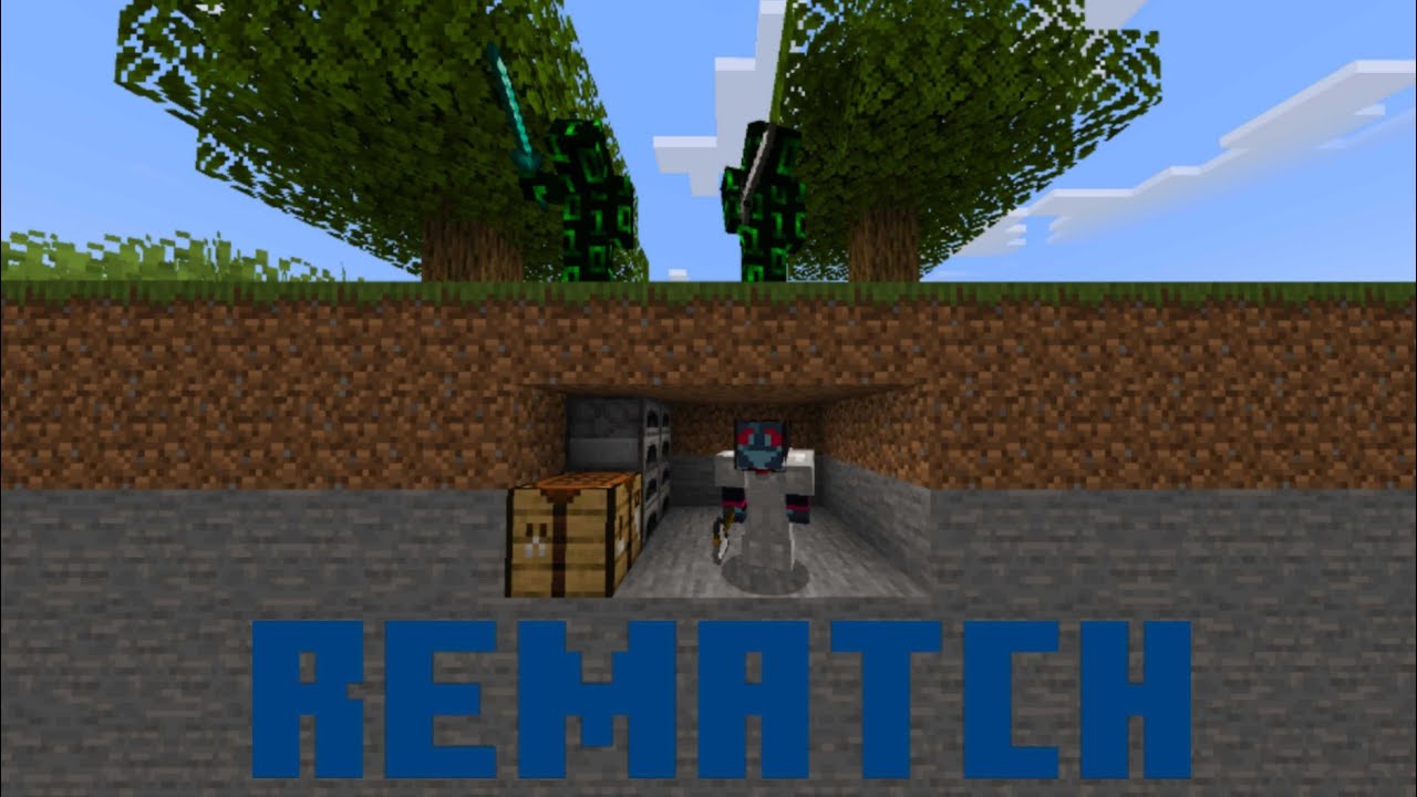 RockJamesC40 vs 2 AI Hunters Rematch Minecraft Manhunt